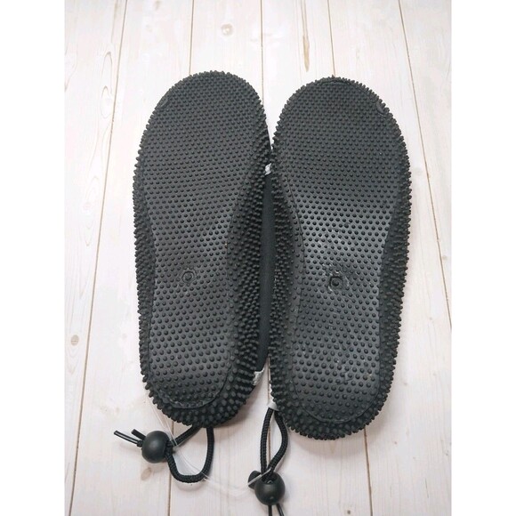 Women Size 7 Black White Water Shoes Mesh Drawstring Swim Beach NWOT PW New York - Picture 8 of 10